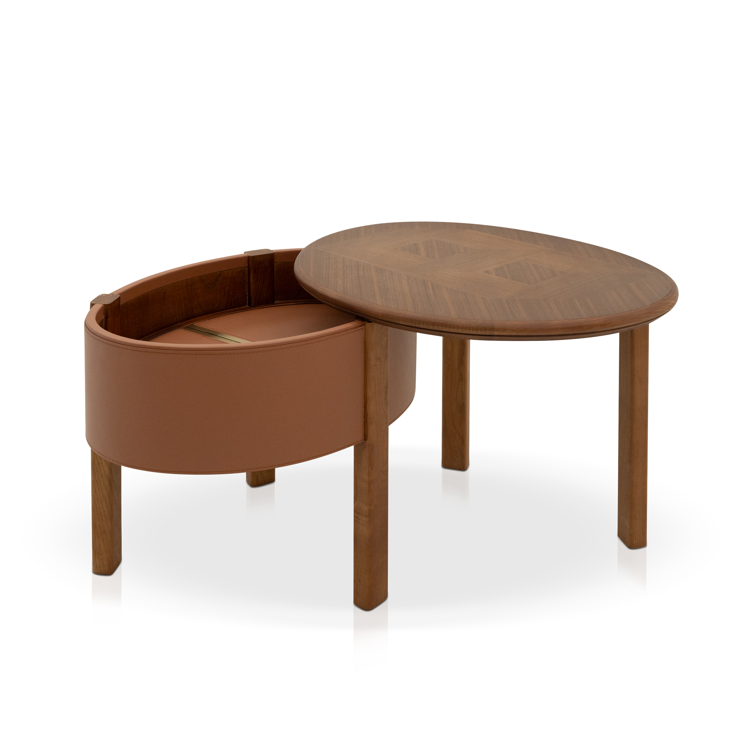 Dark Wood Coffee Table & TV Unit rotating-coffee-table 1